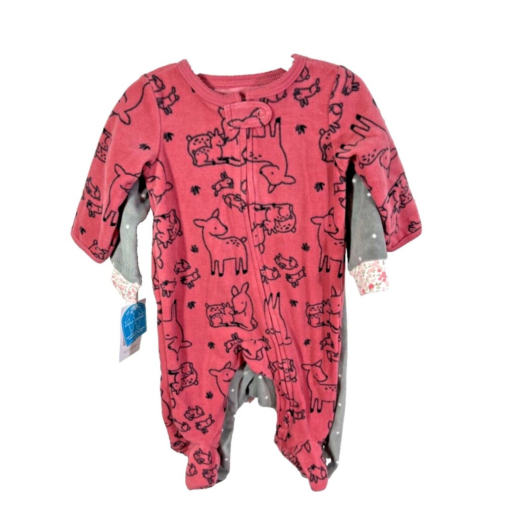 Carter's Set of two Sleeper Footie Pajamas 2-Way Zipper 3 Months New With Tags - Picture 3 of 8